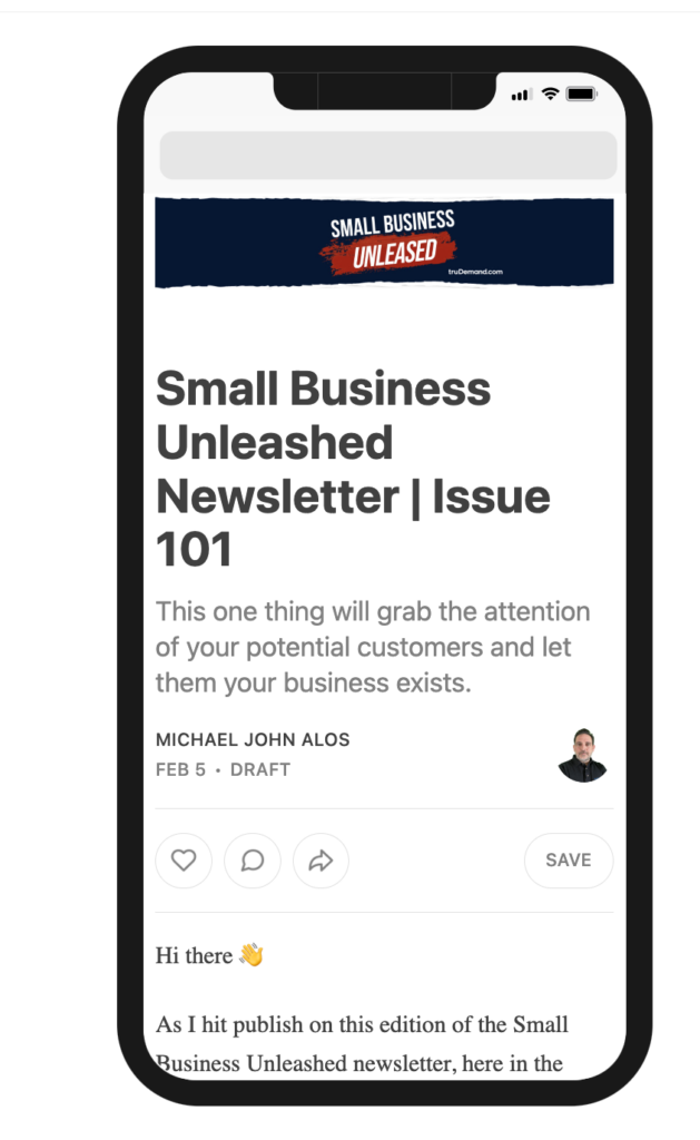 Small Business Unleashed Newsletter pic